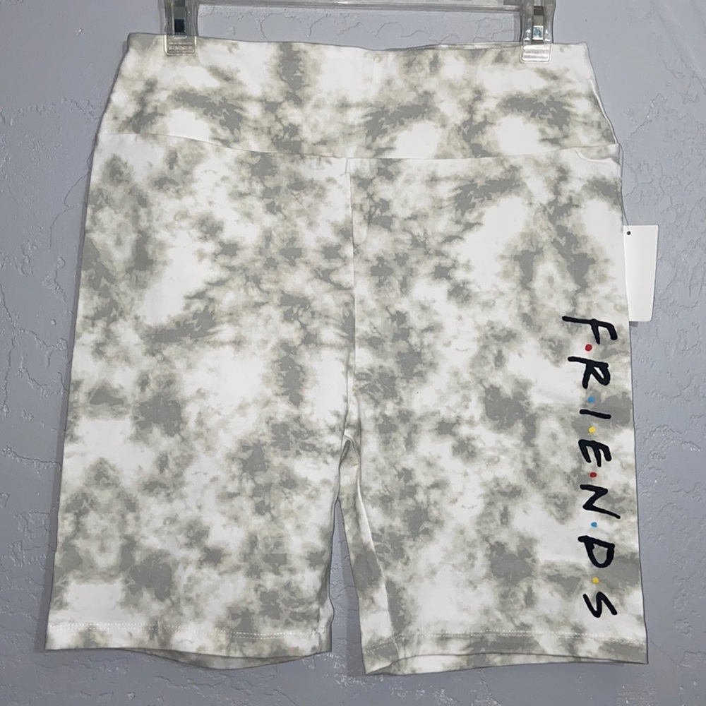 NWT Friends Logo Biker Short Activewear Size XL Tie Dye